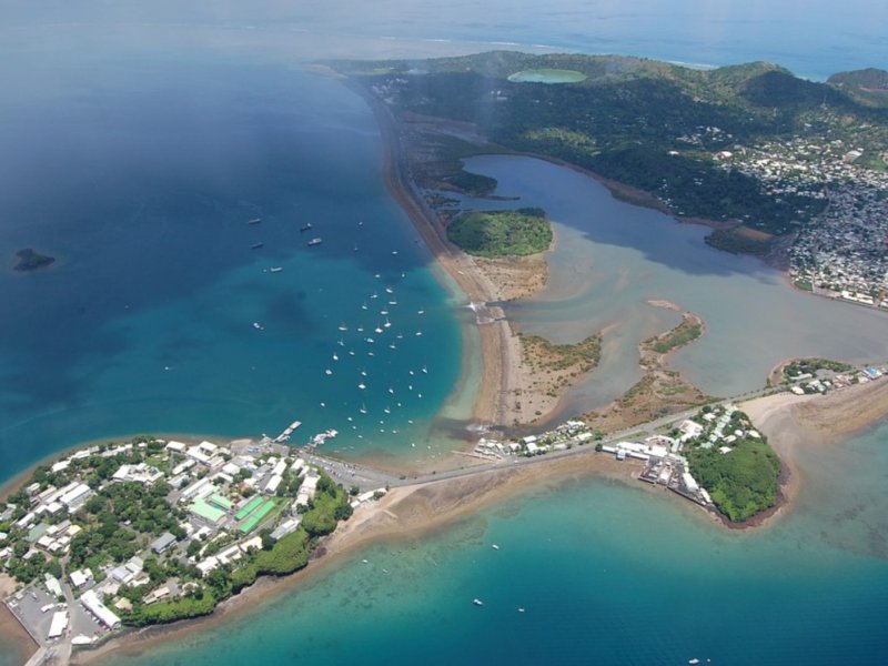 Le lagon de Mayotte vu du ciel